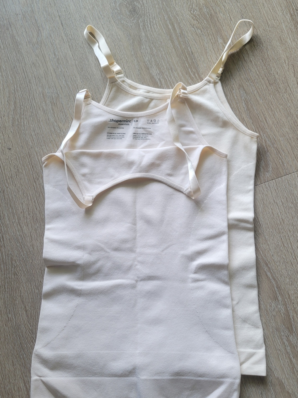 Shapermint Cream 2pack Seamless Shaping Cami with Adjustable Straps